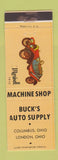 Matchbook Cover - Buck's Auto Supply London Columbus OH