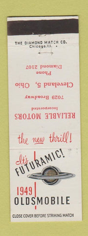 Matchbook Cover - 1949 Oldsmobile Reliable Motors Cleveland OH