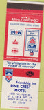 Matchbook Cover - Pine Crest Motel Sioux Falls SD
