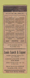 Matchbook Cover - Louis Lunch Liquor Cleveland OH 1937 POOR HOLES