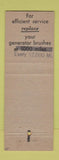 Matchbook Cover - Standard Automotive Brushes Cleveland OH