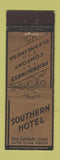 Matchbook Cover - Southern Hotel Columbus OH