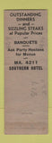 Matchbook Cover - Southern Hotel Columbus OH
