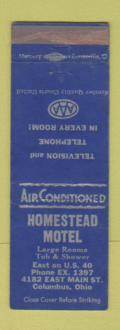 Matchbook Cover - Homestead Motel Columbus OH WEAR
