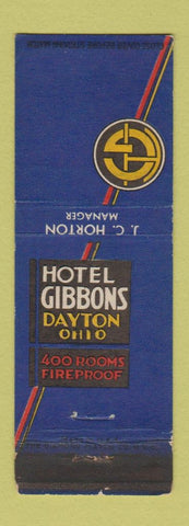 Matchbook Cover - Hotel Gibbons Dayton OH WEAR