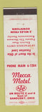 Matchbook Cover - Mecca Motel Sandusky OH WEAR
