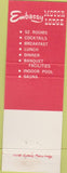 Matchbook Cover - Embassy Motor Lodge Appleton WI