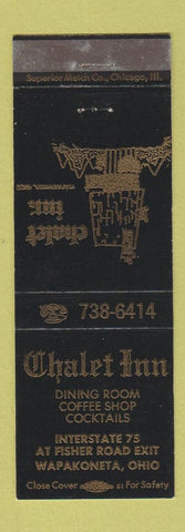 Matchbook Cover - Chalet Inn Wapakoneta OH