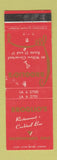 Matchbook Cover - Broglio's Restaurant Independence OH WEAR