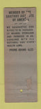 Matchbook Cover - Ideal Wiping Cloth Toledo OH WORN