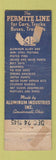 Matchbook Cover - Aluminum Industries Permite Cincinnati OH WORN