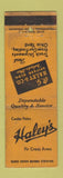 Matchbook Cover - Haley's Cedar Poles Toledo OH WORN