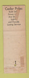 Matchbook Cover - Haley's Cedar Poles Toledo OH WORN