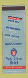 Matchbook Cover - Van Cleve Hotel Dayton OH