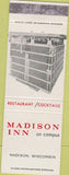 Matchbook Cover - Madison Inn WI WORN