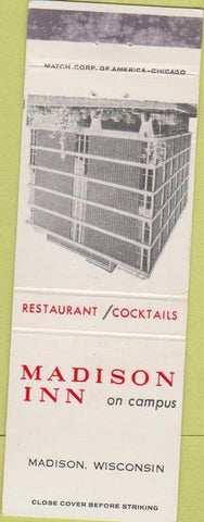 Matchbook Cover - Madison Inn WI WORN