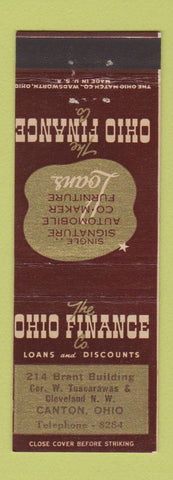 Matchbook Cover - Ohio Finance and Loans Canton OH