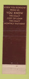 Matchbook Cover - Ohio Finance and Loans Canton OH
