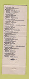 Matchbook Cover - Hotel Belden Canton OH Albert Pick