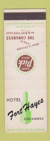 Matchbook Cover - Hotel Fort Hayes Columbus OH Albert Pick