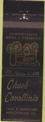 Matchbook Cover - Chuck Cavallini's Midlothian IL