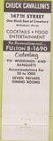Matchbook Cover - Chuck Cavallini's Midlothian IL