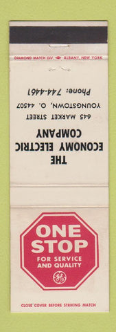 Matchbook Cover - GE Economy Electric Youngstown OH
