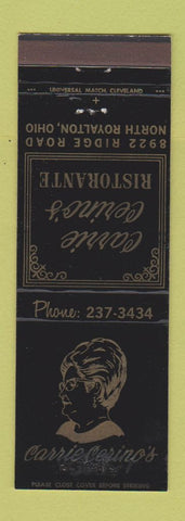 Matchbook Cover - Aarrie Cerino's Ristorante North Royalton OH WEAR Italian