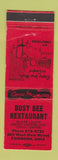 Matchbook Cover - Busy Bee Restaurant Fairborn OH