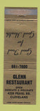 Matchbook Cover - Glenn Restaurant Cleveland OH