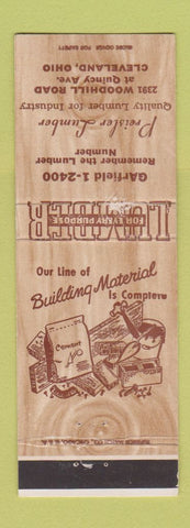 Matchbook Cover - Preisler Lumber Cleveland OH WORN