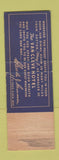 Matchbook Cover - Van Cleve Hotel Dayton OH BLUE