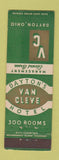 Matchbook Cover - Van Cleve Hotel Dayton OH GREEN