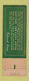 Matchbook Cover - Van Cleve Hotel Dayton OH GREEN