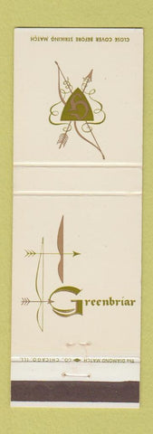 Matchbook Cover - Greenbriar Restaurant Parma Heights OH
