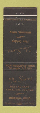 Matchbook Cover - The Surrey Restaurant Hudson OH