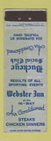 Matchbook Cover - Webster Inn Toledo OH Buckeye Social Club WEAR