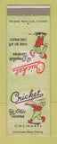 Matchbook Cover - Cricket Tavern Cincinnati OH