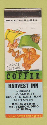 Matchbook Cover - Harvest Inn Mount Vernon OH