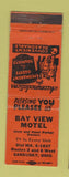 Matchbook Cover - Bay View Motel Sandusky OH