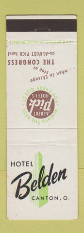 Matchbook Cover - Hotel Belden Canton OH Albert Pick