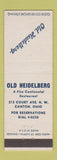 Matchbook Cover - Old Heidelberg Restaurant Canton OH