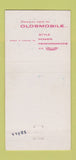 Matchbook Cover - 1957 Oldsmobile Powers Dunedin FL 30 Strike