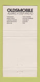 Matchbook Cover - 1972 Oldsmobile McKean Pittsburgh PA 30 Strike