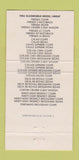 Matchbook Cover - 1986 Oldsmobile Alvan Cherry Hill NJ 30 Strike