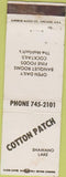 Matchbook Cover - Cotton Patch Shawano Lake WI WEAR