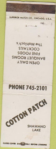 Matchbook Cover - Cotton Patch Shawano Lake WI WEAR