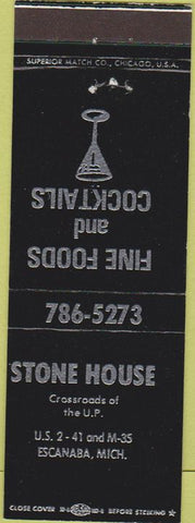 Matchbook Cover - Stone House Escanaba MI