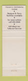 Matchbook Cover - Coppola's Restaurant Poughkeepsie NY Italian WEAR