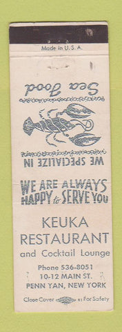 Matchbook Cover - Keuka Restaurant Penn Yan NY